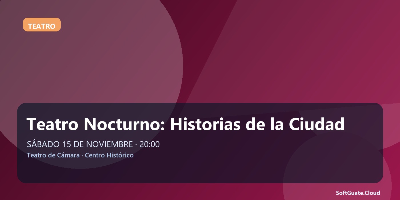 Imagen de Teatro Nocturno: Historias de la Ciudad